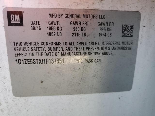 Photo 11 VIN: 1G1ZE5STXHF137851 - CHEVROLET MALIBU LT 