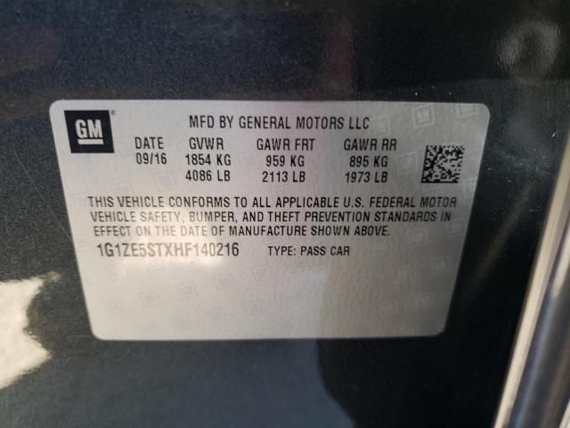 Photo 11 VIN: 1G1ZE5STXHF140216 - CHEVROLET MALIBU 