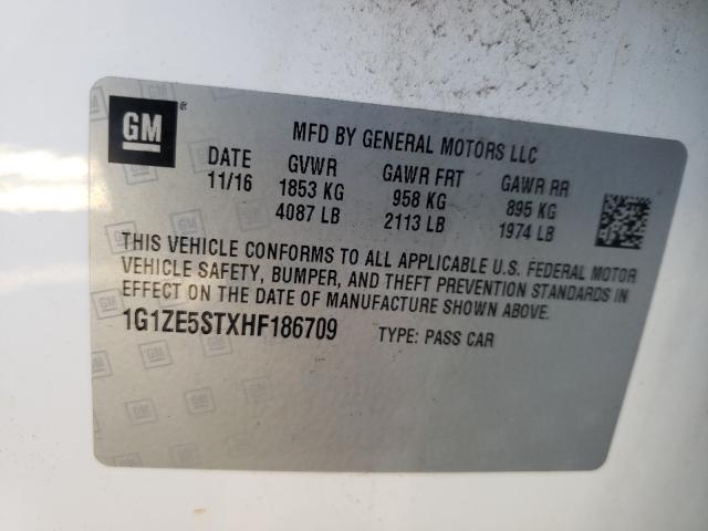 Photo 9 VIN: 1G1ZE5STXHF186709 - CHEVROLET MALIBU 