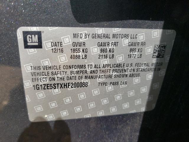 Photo 9 VIN: 1G1ZE5STXHF200088 - CHEVROLET MALIBU LT 