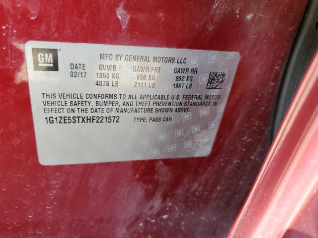 Photo 11 VIN: 1G1ZE5STXHF221572 - CHEVROLET MALIBU LT 