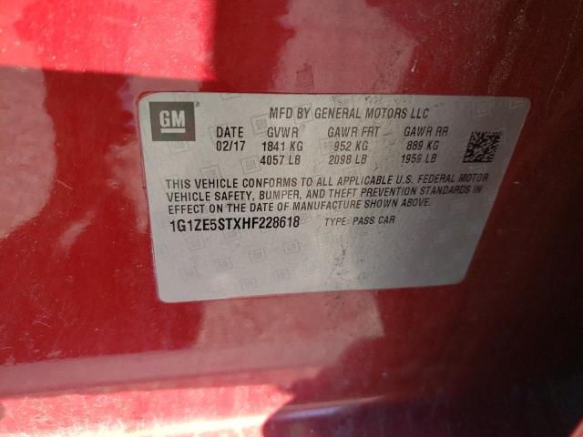 Photo 9 VIN: 1G1ZE5STXHF228618 - CHEVROLET MALIBU LT 