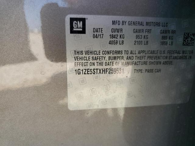 Photo 11 VIN: 1G1ZE5STXHF259531 - CHEVROLET MALIBU LT 