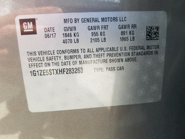 Photo 9 VIN: 1G1ZE5STXHF283263 - CHEVROLET MALIBU LT 