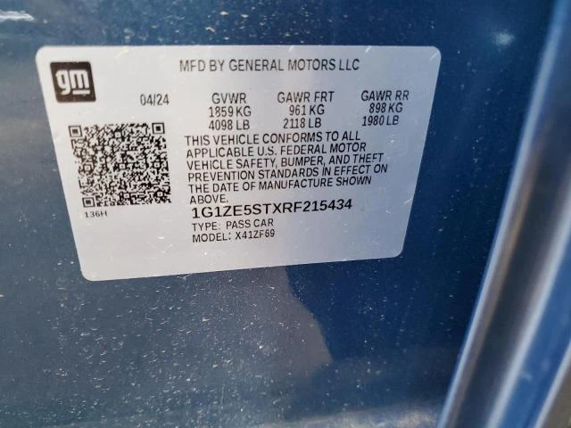 Photo 11 VIN: 1G1ZE5STXRF215434 - CHEVROLET MALIBU PRE 