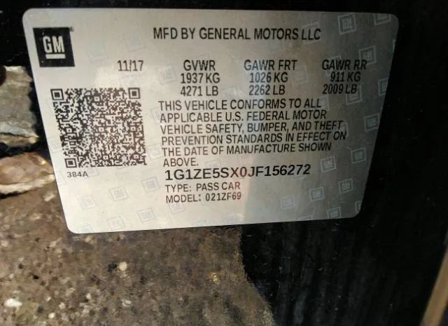 Photo 8 VIN: 1G1ZE5SX0JF156272 - CHEVROLET MALIBU 