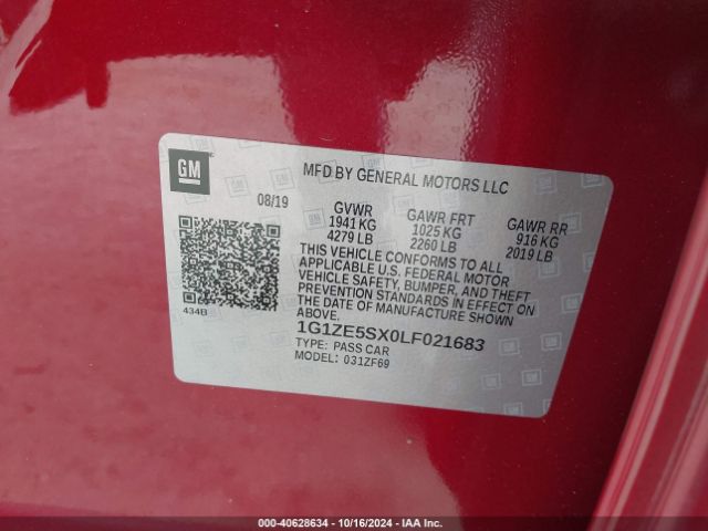 Photo 8 VIN: 1G1ZE5SX0LF021683 - CHEVROLET MALIBU 