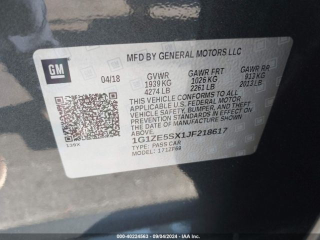 Photo 8 VIN: 1G1ZE5SX1JF218617 - CHEVROLET MALIBU 