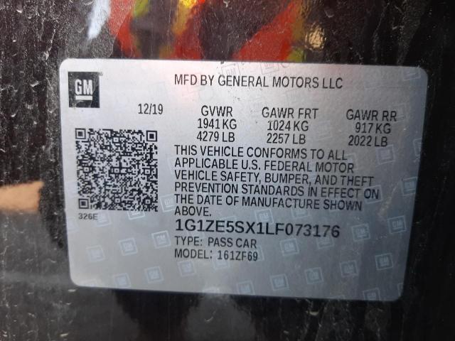 Photo 9 VIN: 1G1ZE5SX1LF073176 - CHEVROLET MALIBU PRE 