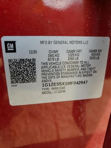 Photo 11 VIN: 1G1ZE5SX1MF042947 - CHEVROLET MALIBU PRE 