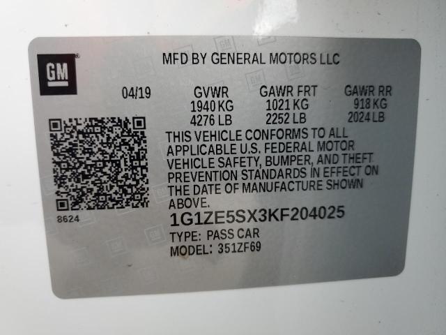 Photo 11 VIN: 1G1ZE5SX3KF204025 - CHEVROLET MALIBU 