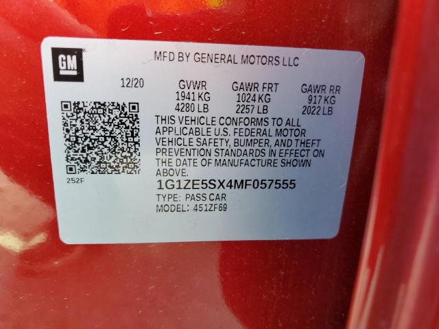 Photo 12 VIN: 1G1ZE5SX4MF057555 - CHEVROLET MALIBU PRE 