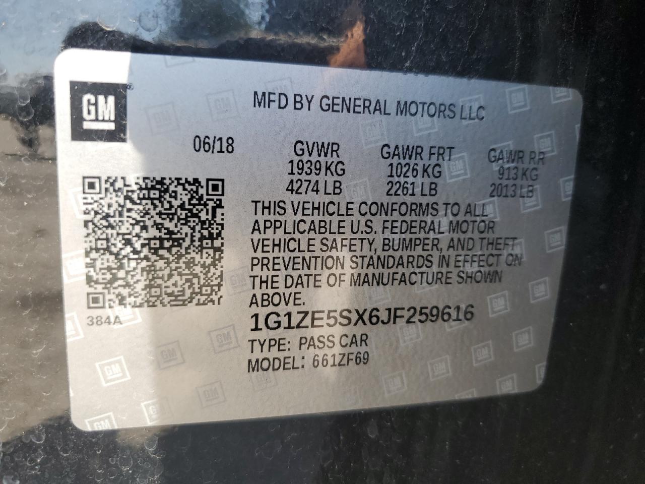 Photo 11 VIN: 1G1ZE5SX6JF259616 - CHEVROLET MALIBU 