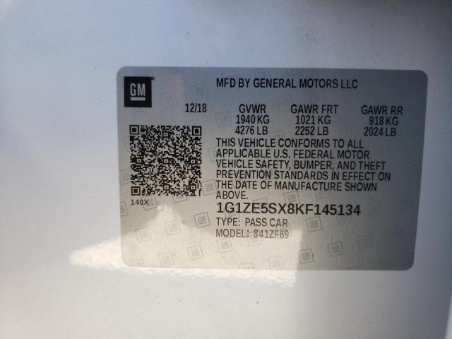 Photo 9 VIN: 1G1ZE5SX8KF145134 - CHEVROLET MALIBU PRE 