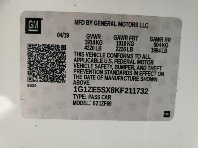 Photo 11 VIN: 1G1ZE5SX8KF211732 - CHEVROLET MALIBU 