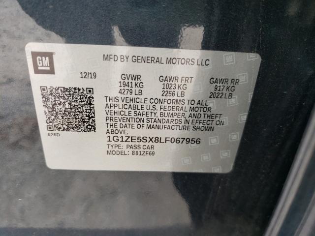 Photo 9 VIN: 1G1ZE5SX8LF067956 - CHEVROLET MALIBU PRE 