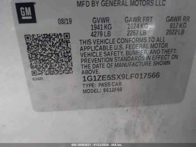 Photo 8 VIN: 1G1ZE5SX9LF017566 - CHEVROLET MALIBU 