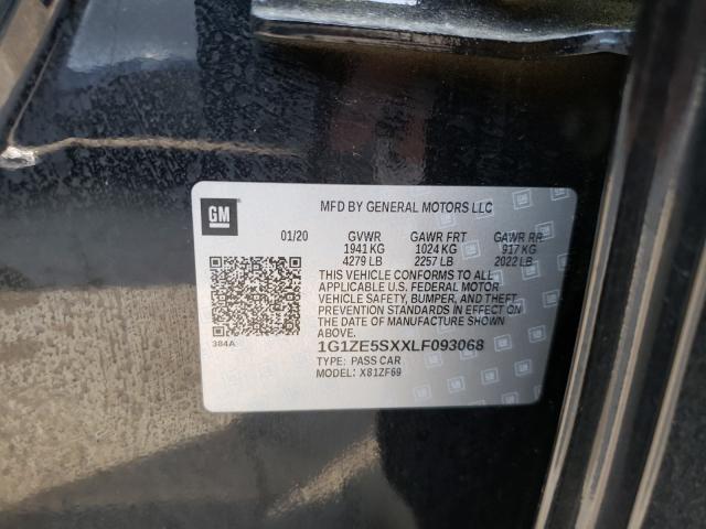 Photo 9 VIN: 1G1ZE5SXXLF093068 - CHEVROLET MALIBU PRE 