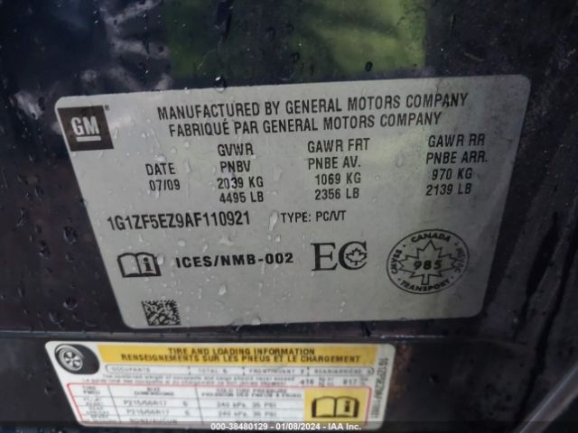 Photo 8 VIN: 1G1ZF5EZ9AF110921 - CHEVROLET MALIBU HYBRID 