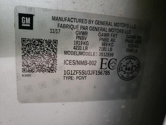 Photo 9 VIN: 1G1ZF5SU3JF156785 - CHEVROLET MALIBU HYB 