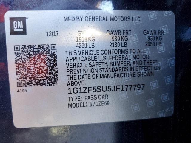 Photo 11 VIN: 1G1ZF5SU5JF177797 - CHEVROLET MALIBU HYB 