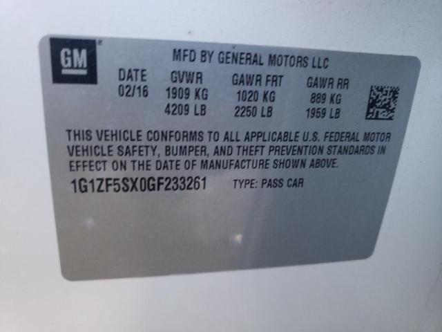 Photo 11 VIN: 1G1ZF5SX0GF233261 - CHEVROLET MALIBU 