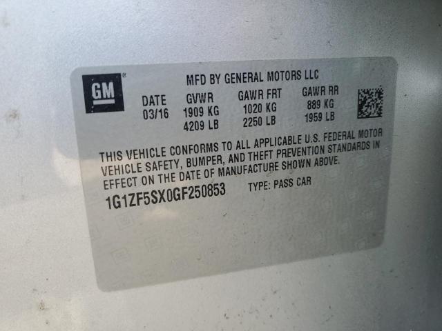 Photo 11 VIN: 1G1ZF5SX0GF250853 - CHEVROLET MALIBU LT 