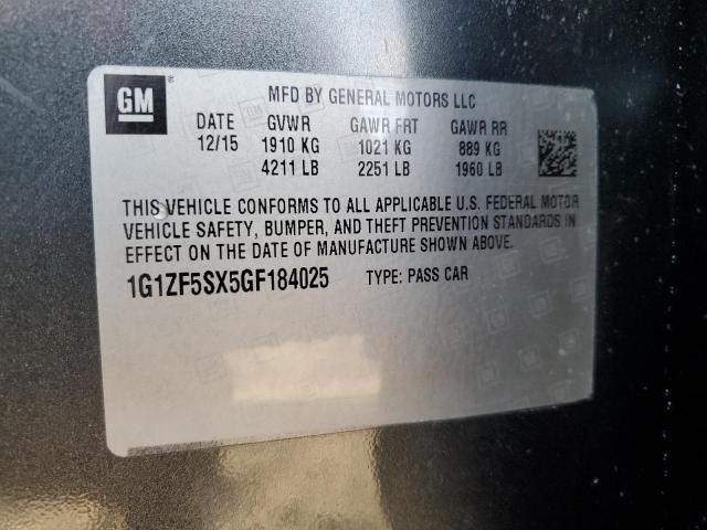 Photo 12 VIN: 1G1ZF5SX5GF184025 - CHEVROLET MALIBU 