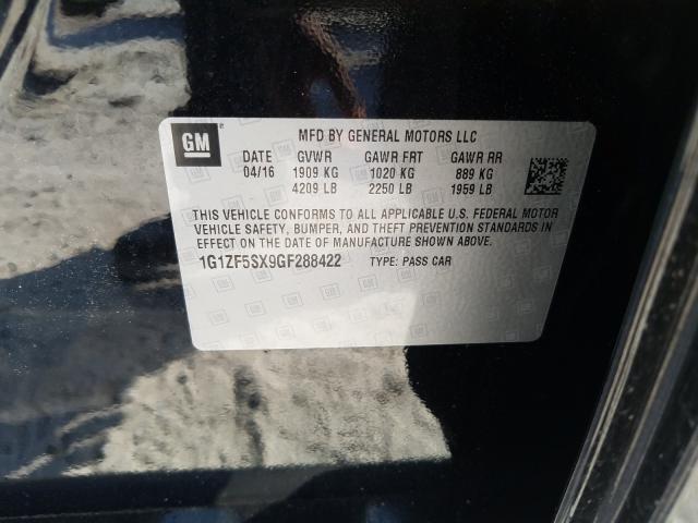 Photo 9 VIN: 1G1ZF5SX9GF288422 - CHEVROLET MALIBU LT 