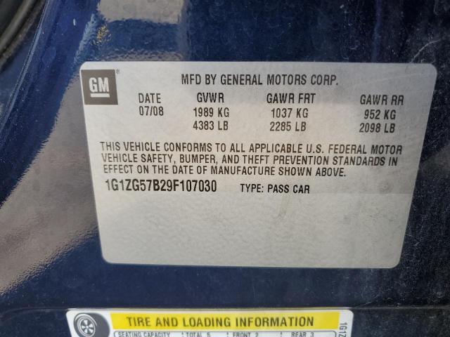 Photo 11 VIN: 1G1ZG57B29F107030 - CHEVROLET MALIBU 