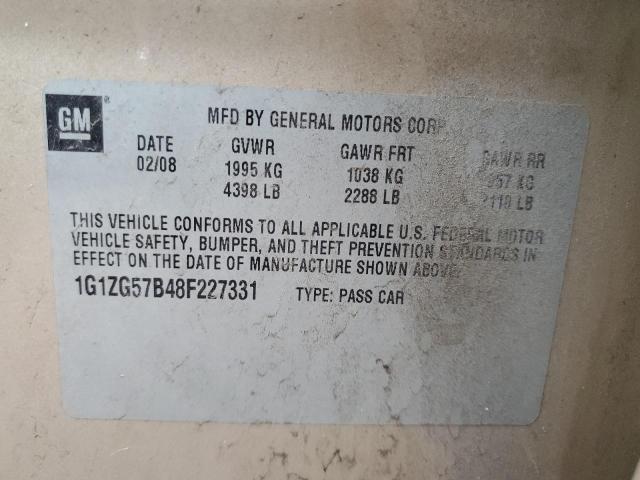 Photo 11 VIN: 1G1ZG57B48F227331 - CHEVROLET MALIBU 