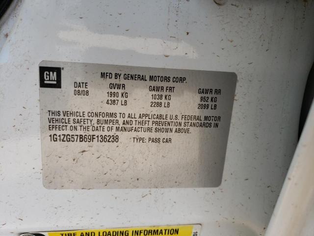 Photo 11 VIN: 1G1ZG57B69F136238 - CHEVROLET MALIBU LS 