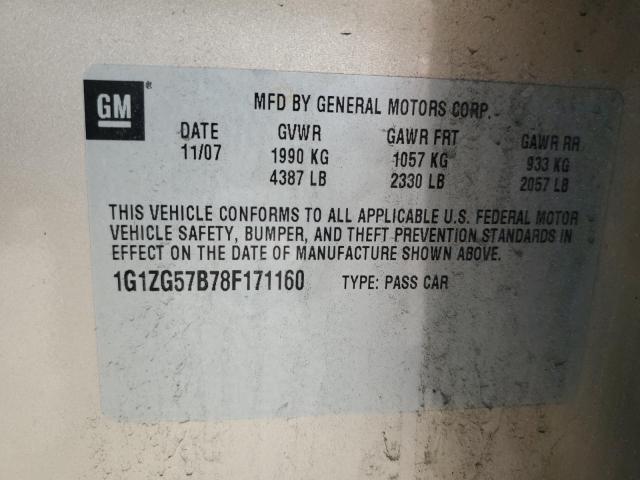 Photo 11 VIN: 1G1ZG57B78F171160 - CHEVROLET MALIBU LS 