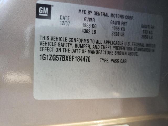 Photo 9 VIN: 1G1ZG57BX8F184470 - CHEVROLET MALIBU 