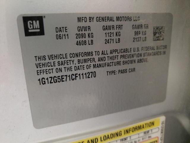 Photo 9 VIN: 1G1ZG5E71CF111270 - CHEVROLET MALIBU LTZ 