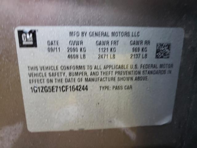 Photo 9 VIN: 1G1ZG5E71CF164244 - CHEVROLET MALIBU LTZ 