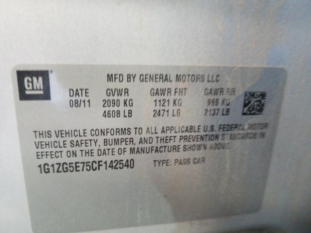 Photo 9 VIN: 1G1ZG5E75CF142540 - CHEVROLET MALIBU LTZ 