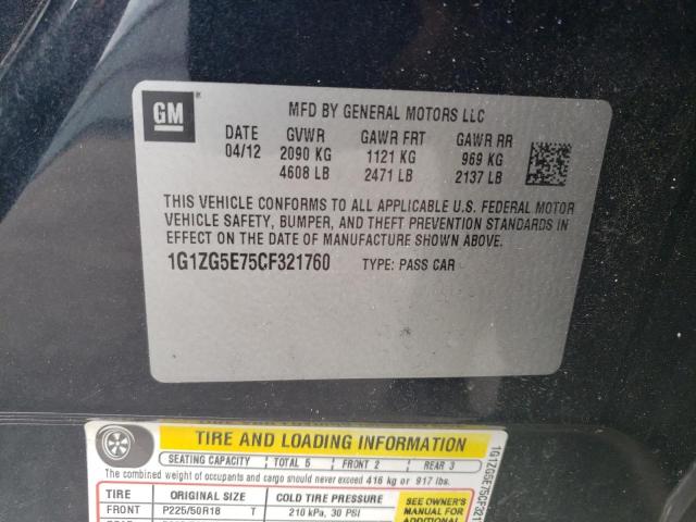 Photo 11 VIN: 1G1ZG5E75CF321760 - CHEVROLET MALIBU LTZ 