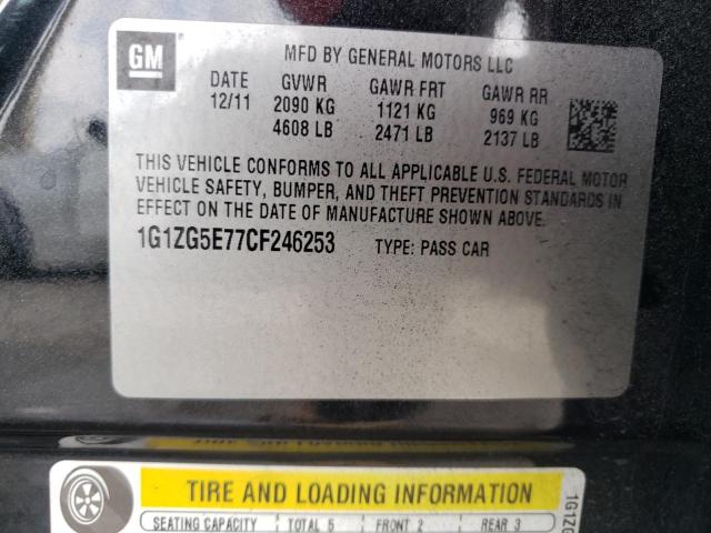 Photo 11 VIN: 1G1ZG5E77CF246253 - CHEVROLET MALIBU LTZ 