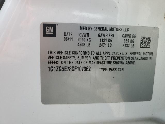 Photo 11 VIN: 1G1ZG5E78CF107362 - CHEVROLET MALIBU LTZ 