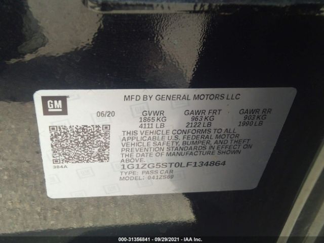 Photo 8 VIN: 1G1ZG5ST0LF134864 - CHEVROLET MALIBU 