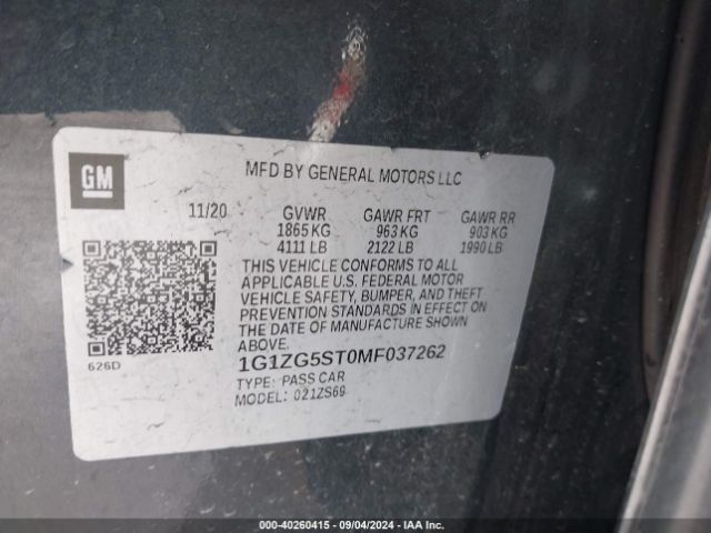 Photo 8 VIN: 1G1ZG5ST0MF037262 - CHEVROLET MALIBU 