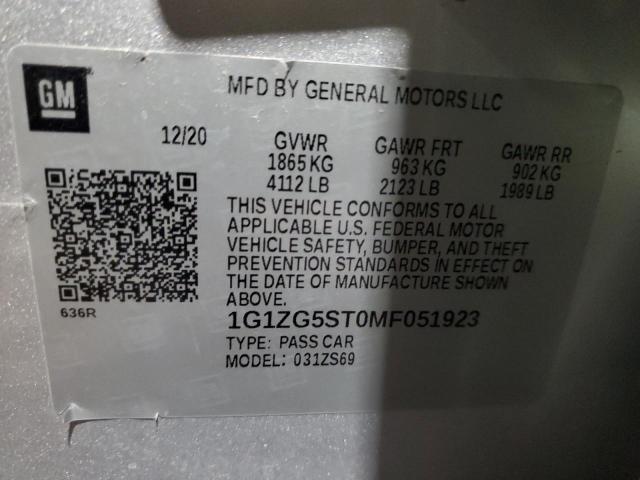 Photo 11 VIN: 1G1ZG5ST0MF051923 - CHEVROLET MALIBU 