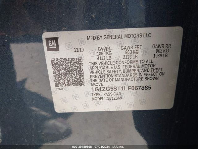 Photo 8 VIN: 1G1ZG5ST1LF067885 - CHEVROLET MALIBU 