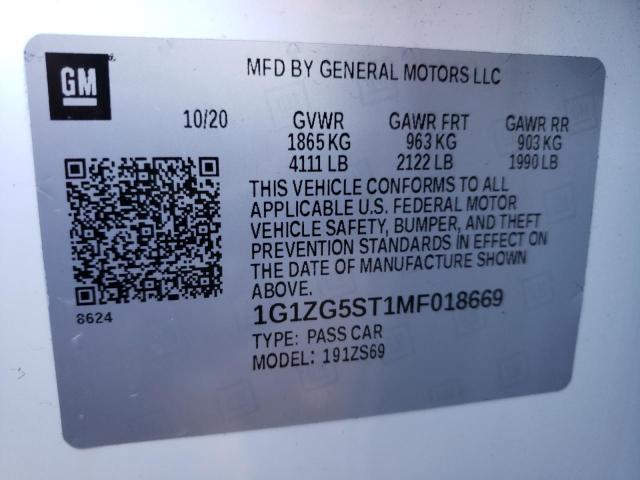 Photo 11 VIN: 1G1ZG5ST1MF018669 - CHEVROLET MALIBU 