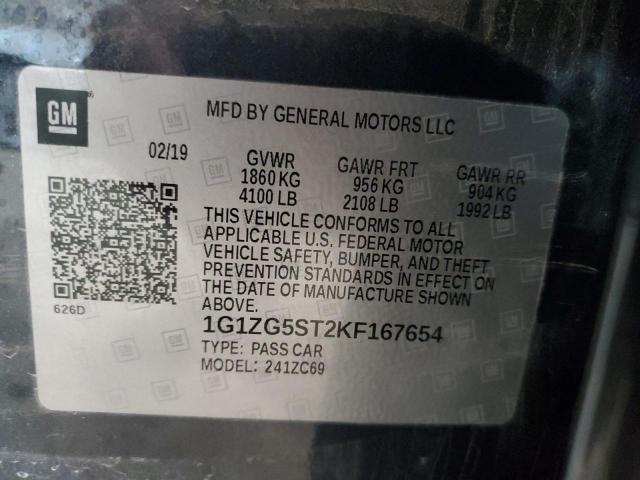 Photo 11 VIN: 1G1ZG5ST2KF167654 - CHEVROLET MALIBU 