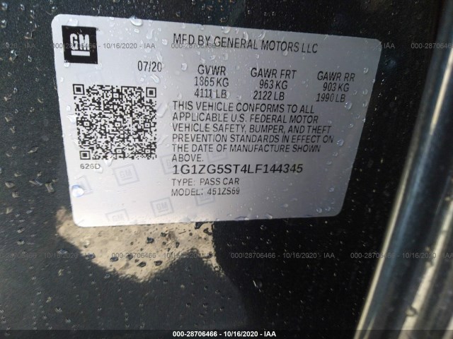 Photo 8 VIN: 1G1ZG5ST4LF144345 - CHEVROLET MALIBU 