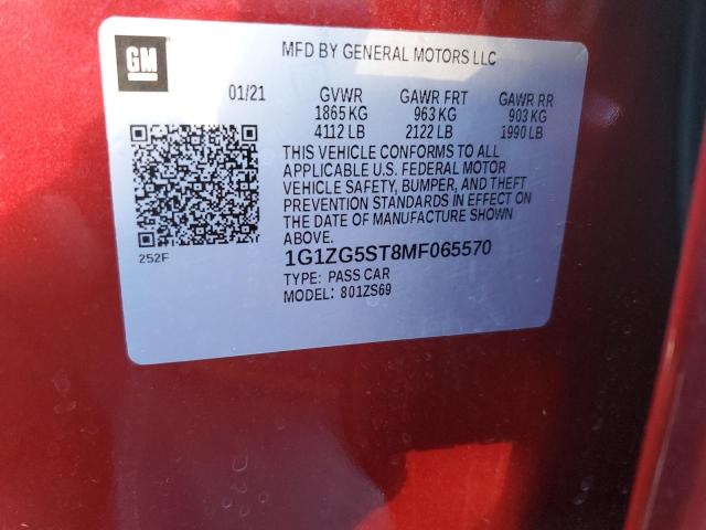 Photo 11 VIN: 1G1ZG5ST8MF065570 - CHEVROLET MALIBU 