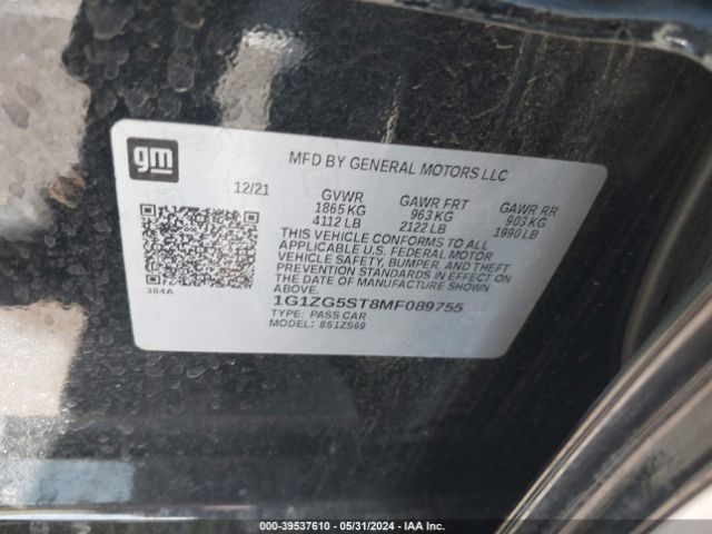 Photo 8 VIN: 1G1ZG5ST8MF089755 - CHEVROLET MALIBU 