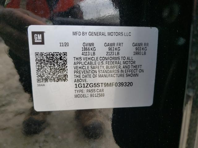 Photo 9 VIN: 1G1ZG5ST9MF039320 - CHEVROLET MALIBU 